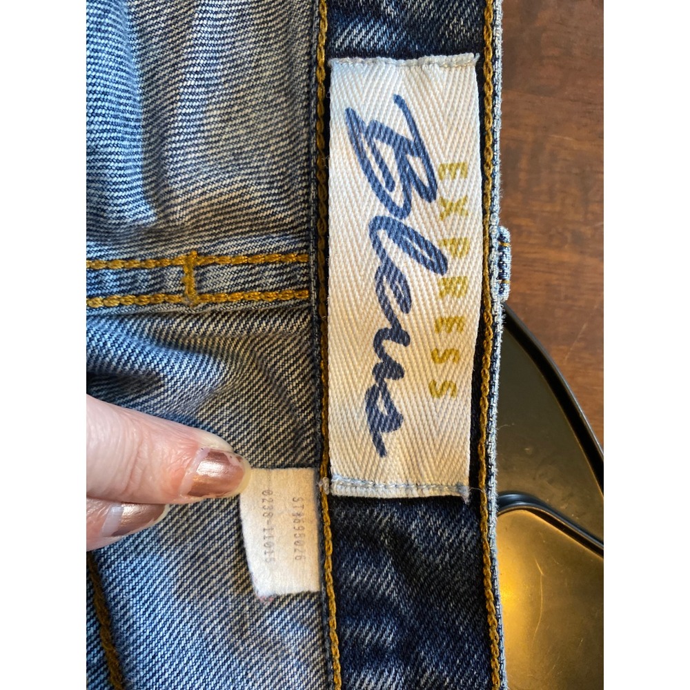 Express Bleus Vintage Bootcut Jeans Medium Wash Denim Blue Mens - Picture 4 of 5